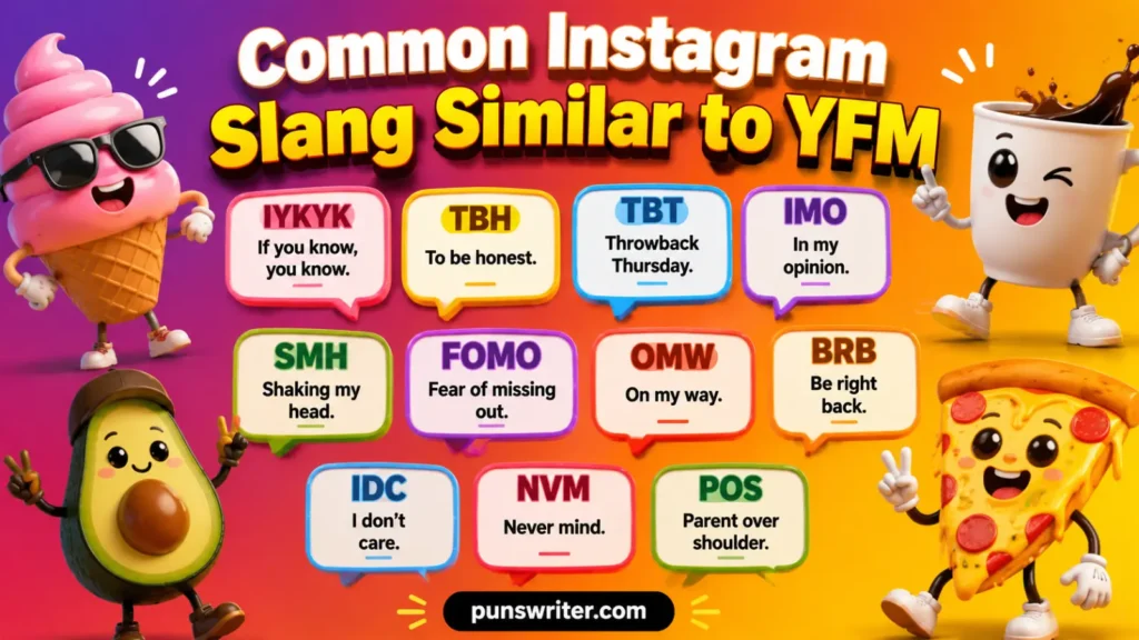 Common Instagram Slang Similar to YFM