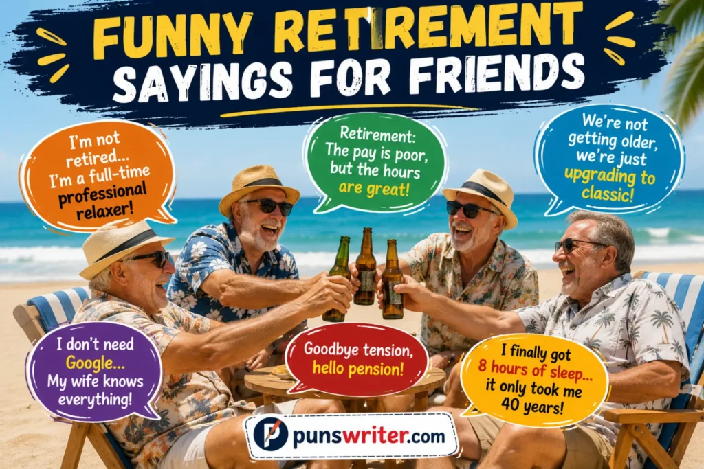 Funny Retirement Sayings for Friends