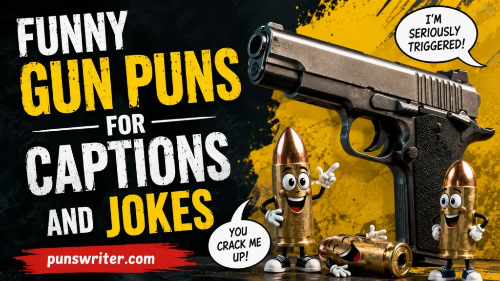Funny Gun Puns for Captions and Jokes