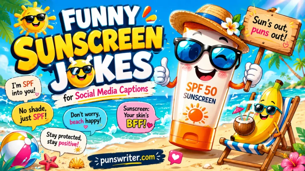 Funny Sunscreen Jokes for Social Media Captions