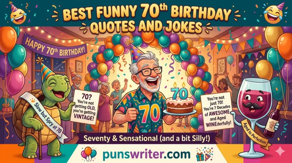 Best Funny 70th Birthday Quotes and Jokes