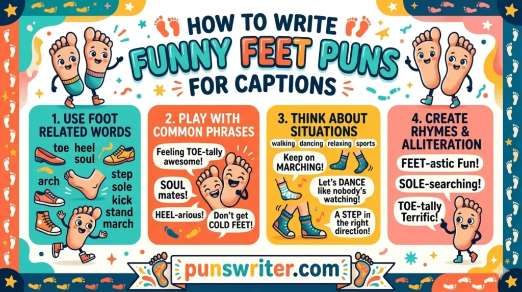 How to Write Funny Feet Puns for Captions
