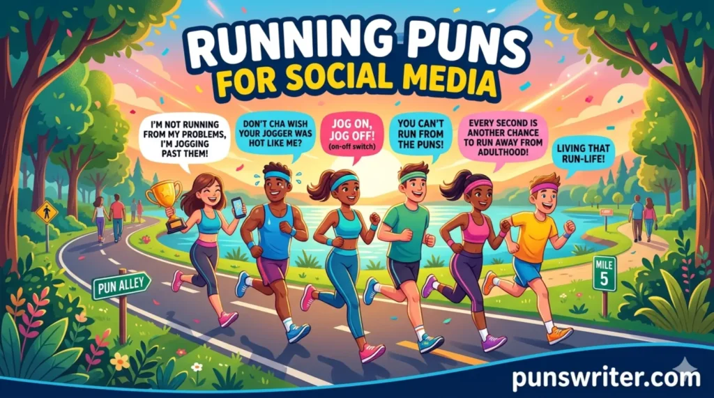 Running Puns for Social Media