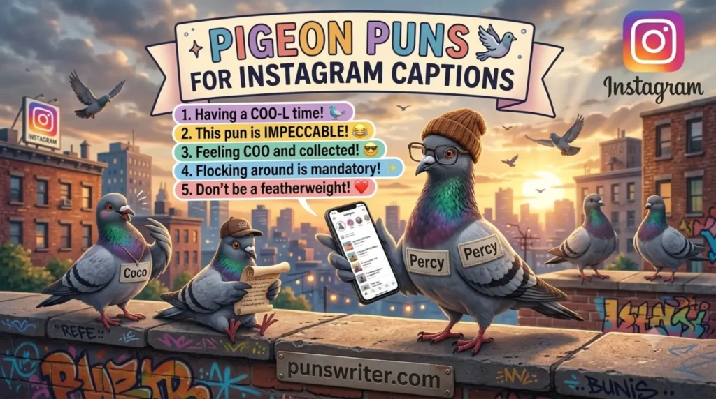 Pigeon Puns for Instagram Captions