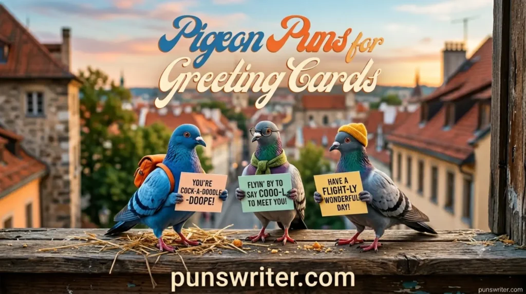 Pigeon Puns for Greeting Cards