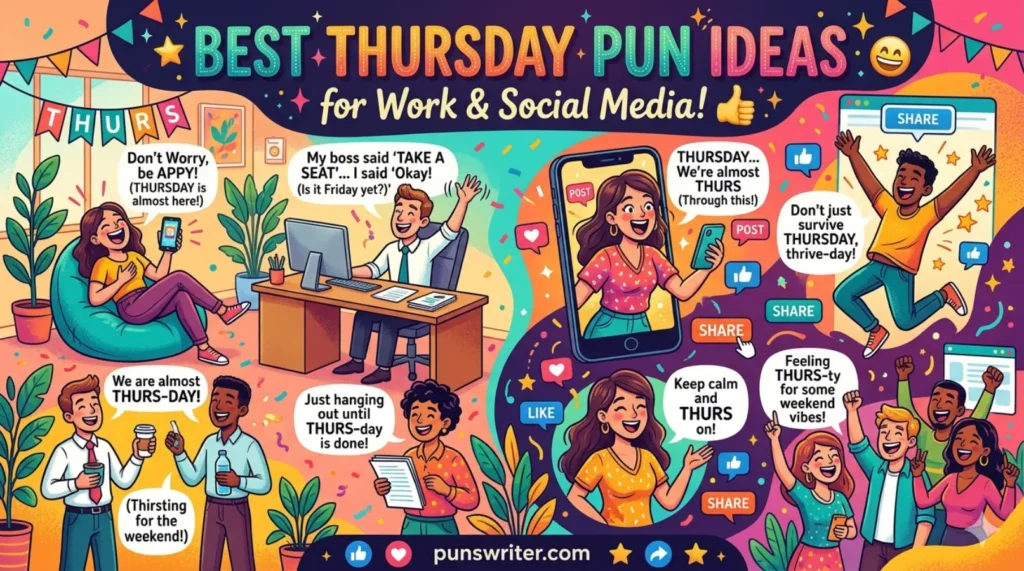Best Thursday Pun Ideas for Work and Social Media