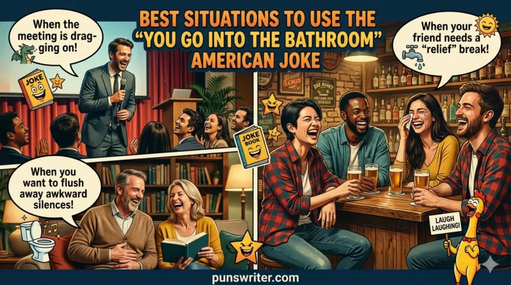 Best Situations to Use the You Go Into the Bathroom American Joke