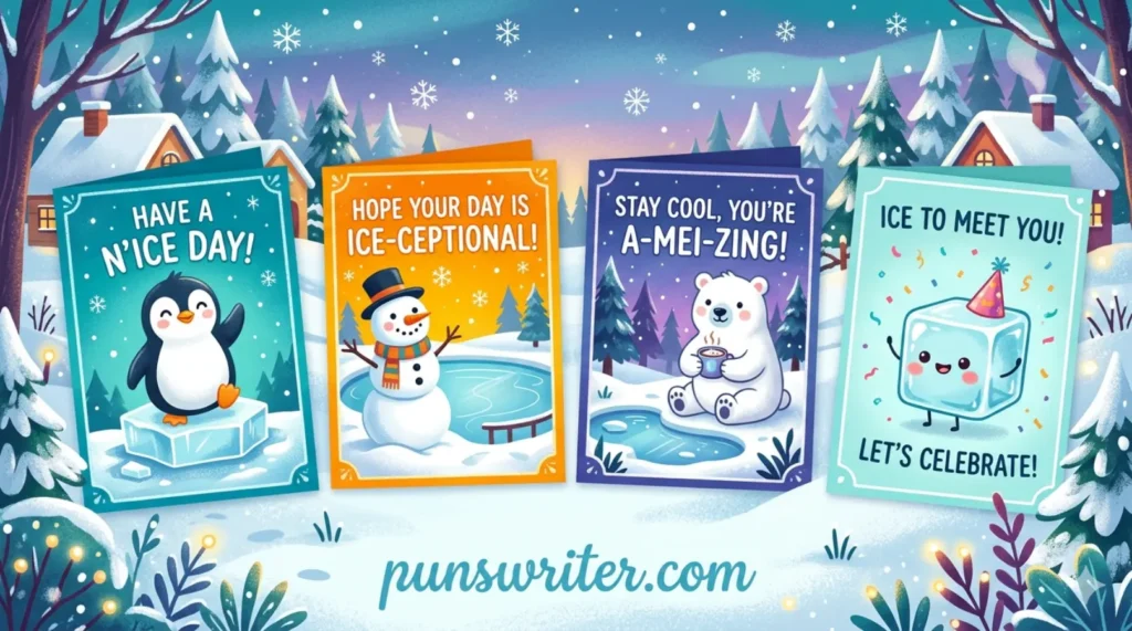 Ice Puns for Greeting Cards