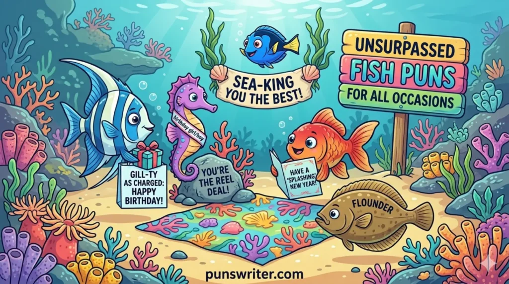 Fish Birthday Puns for Greeting Cards and Social Media