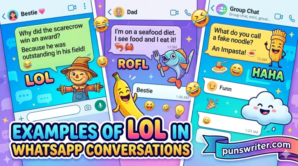Examples of LOL in WhatsApp Conversations