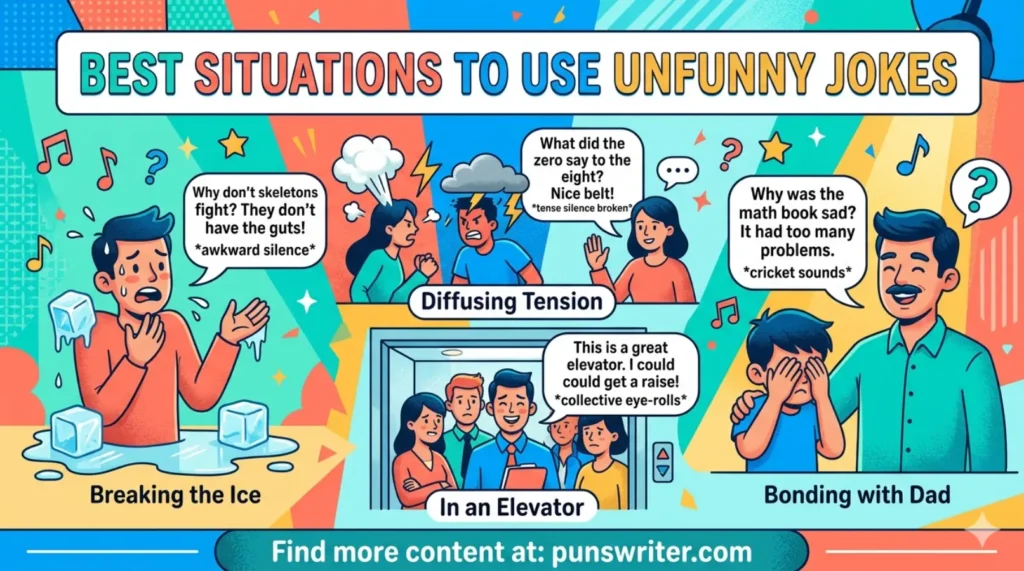 Best Situations to Use Unfunny Jokes