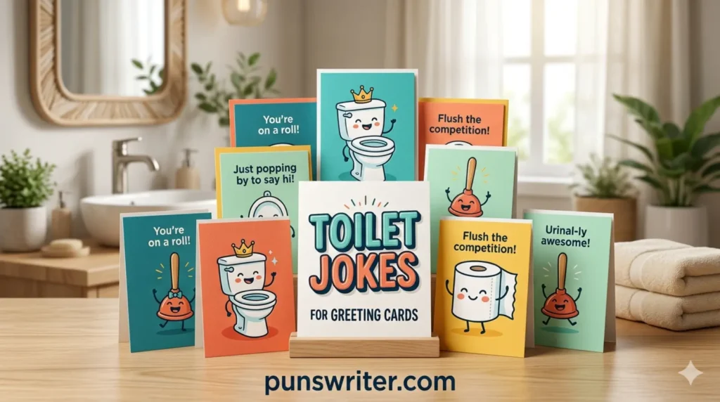 Toilet Jokes for Greeting Cards