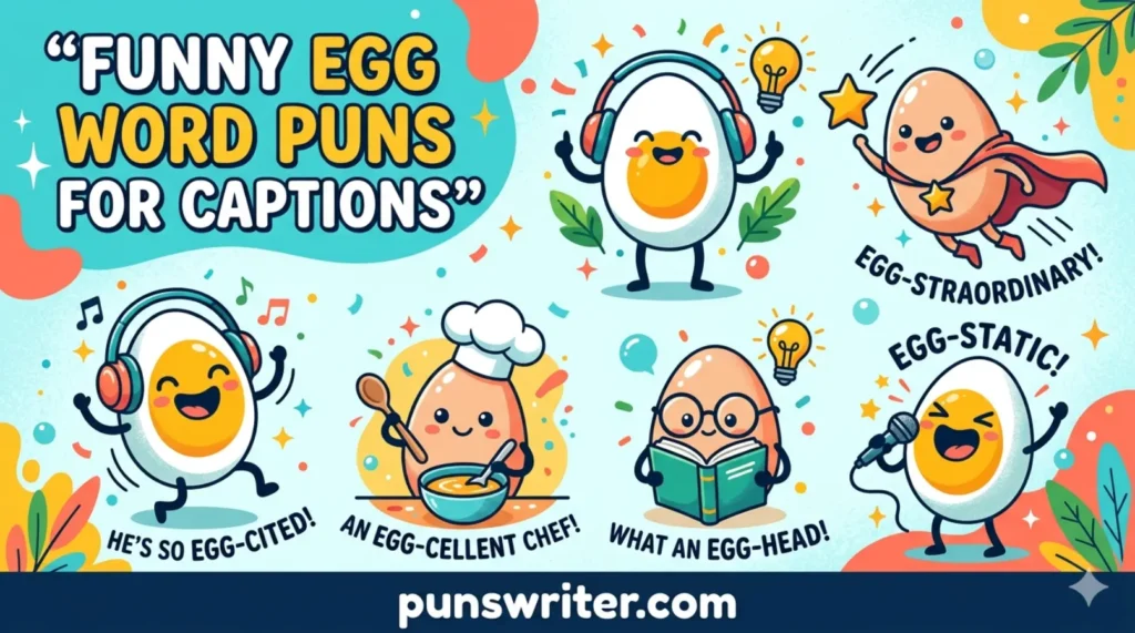 Funny Egg Word Puns for Captions