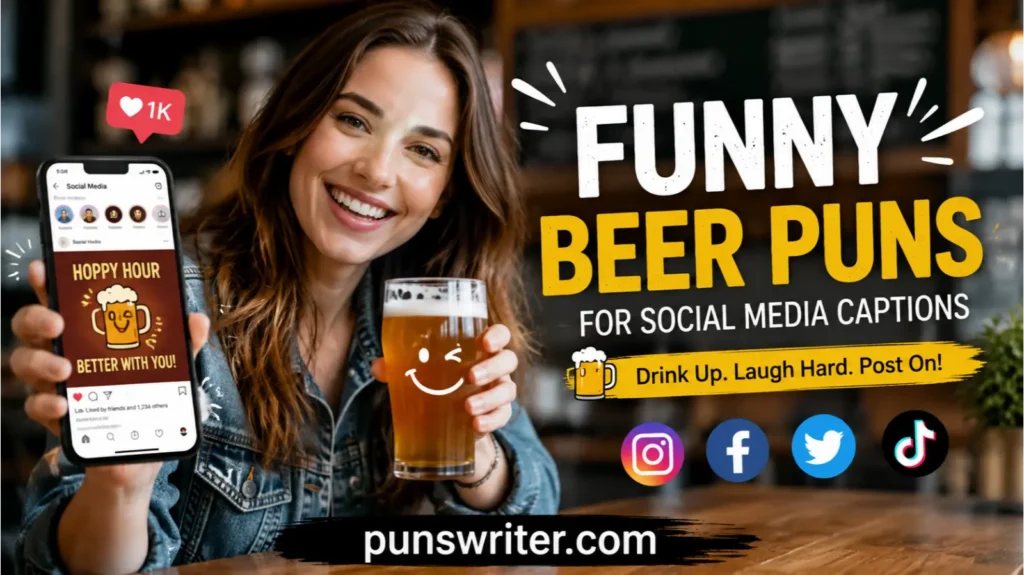 Funny Beer Puns for Social Media Captions