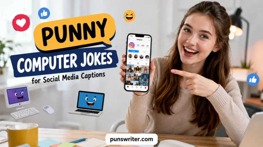 Punny Computer Jokes for Social Media Captions