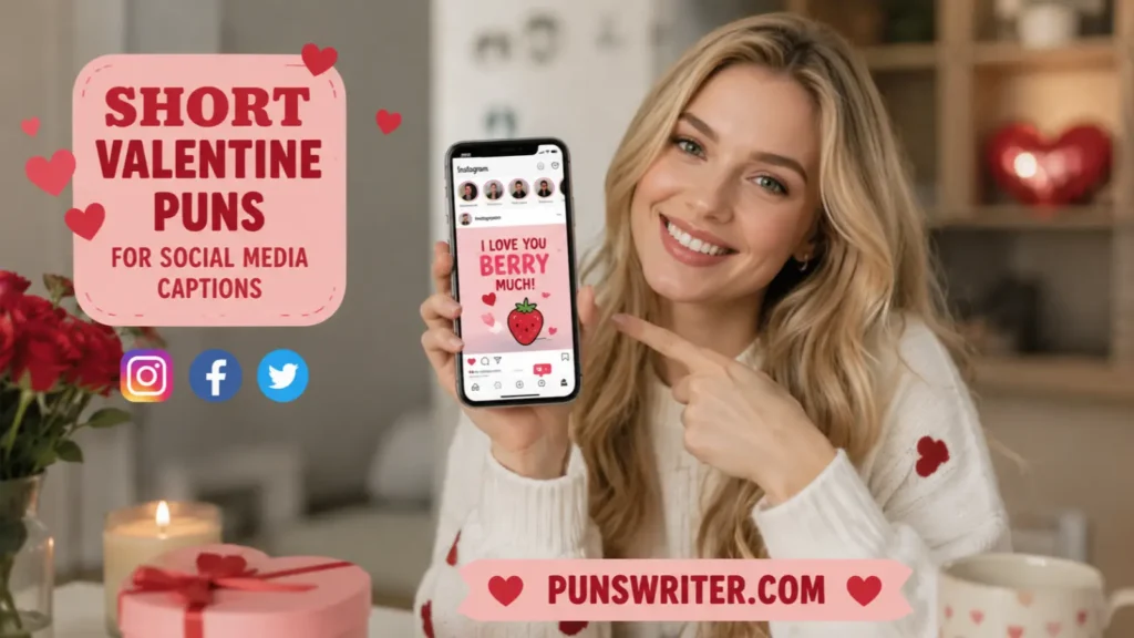 Short Valentine Puns for Social Media Captions