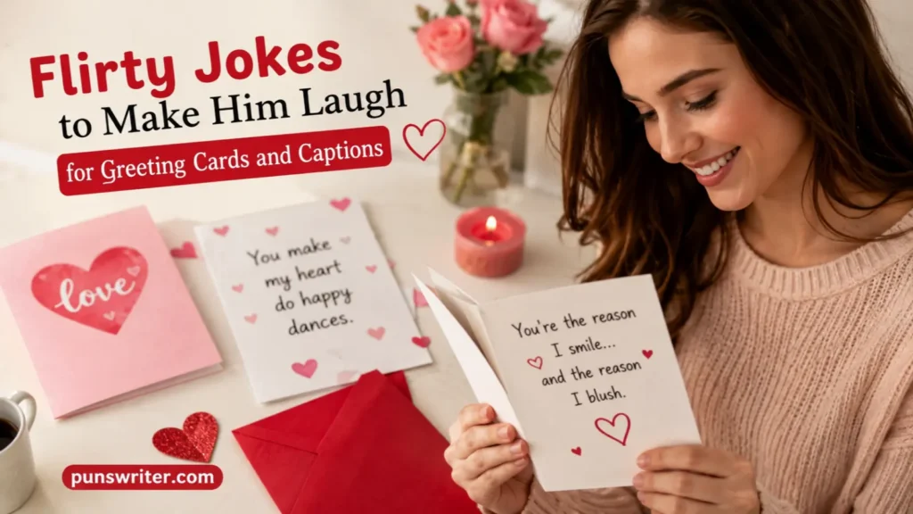 Flirty Jokes to Make Him Laugh for Greeting Cards and Captions