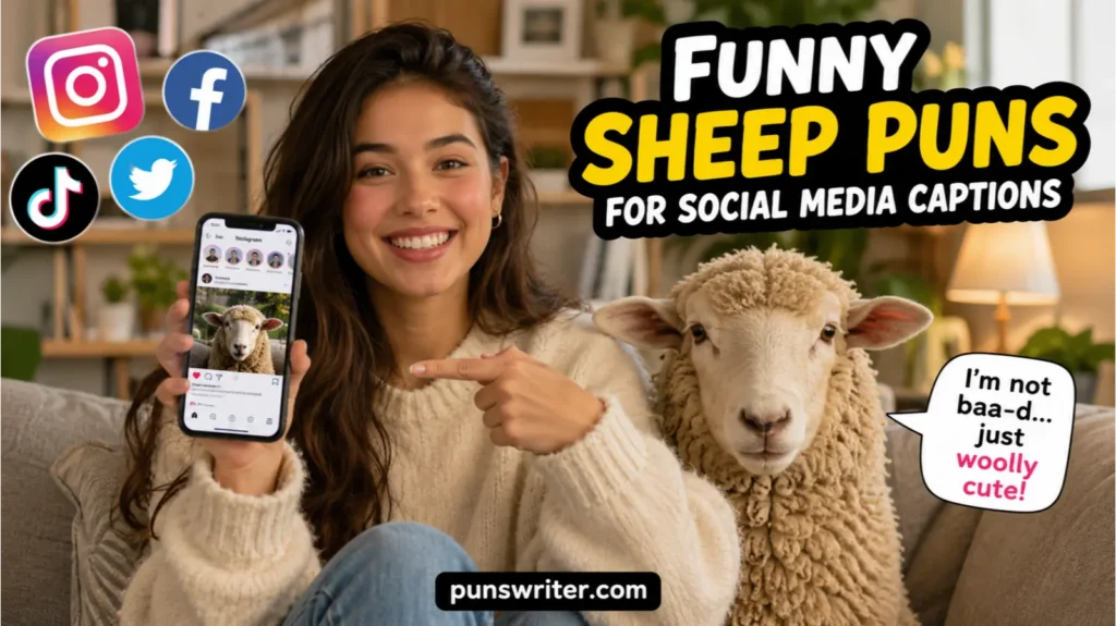 Funny Sheep Puns for Social Media Captions