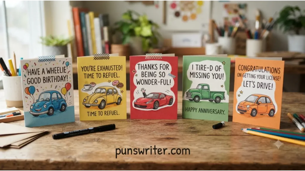Car Puns for Greeting Cards