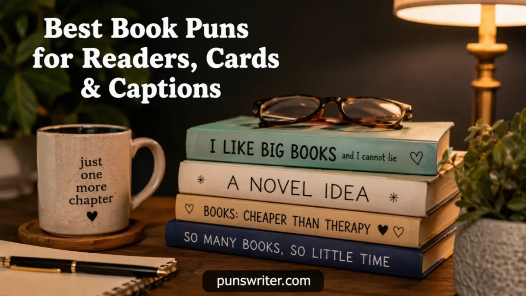 Best Book Puns for Readers, Cards & Captions