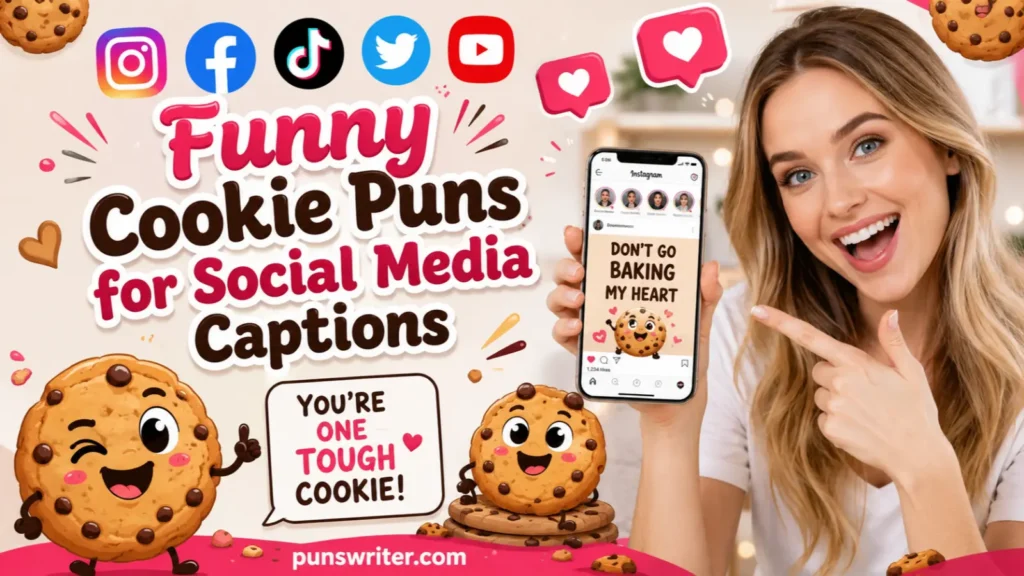Funny Cookie Puns for Social Media Captions