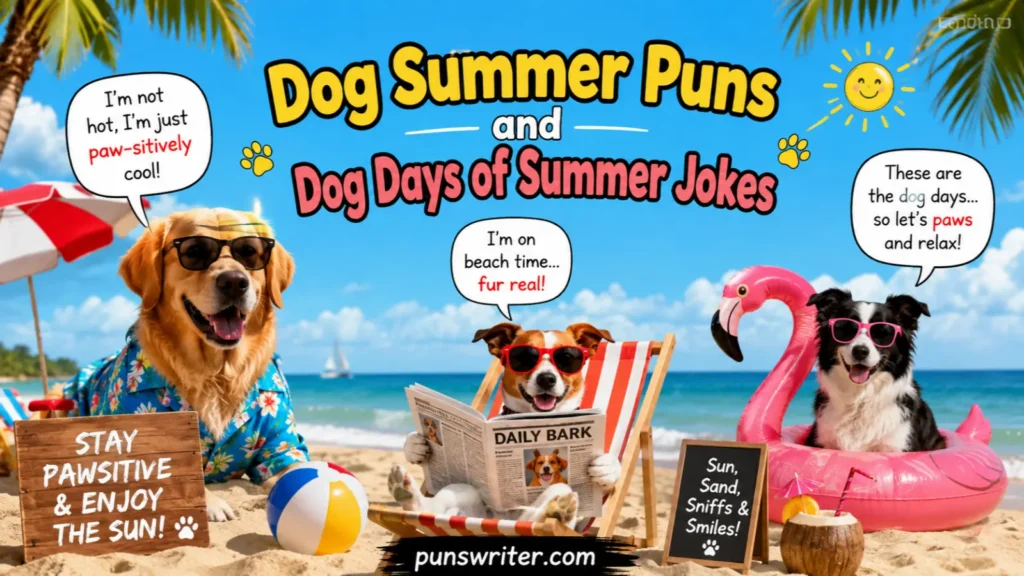 Dog Summer Puns and Dog Days of Summer Jokes