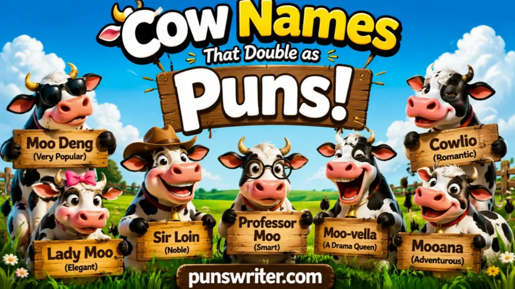 Cow Names That Double as Puns