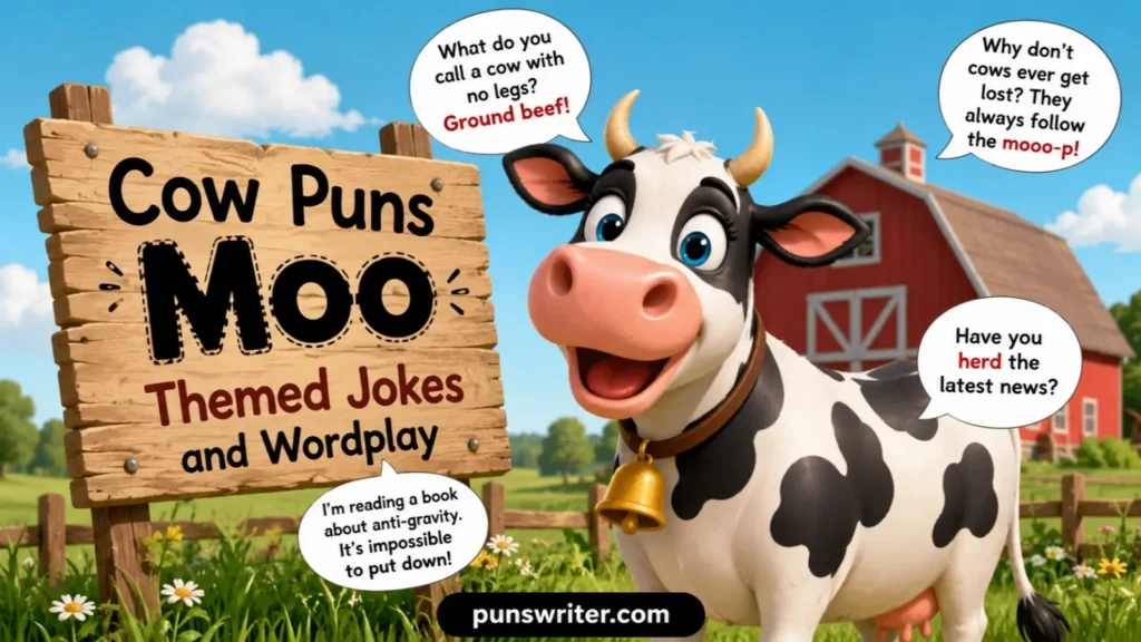 Cow Puns Moo Themed Jokes and Wordplay