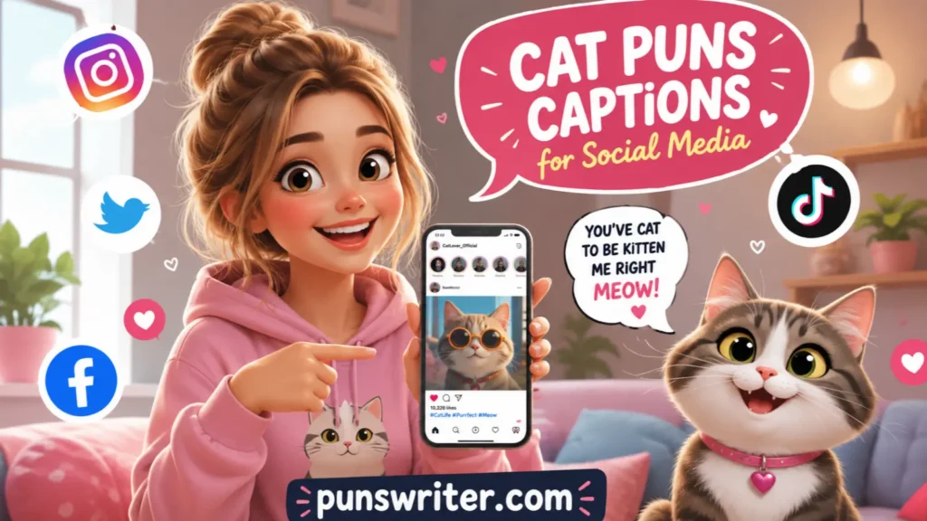 Cat Puns Captions for Social Media